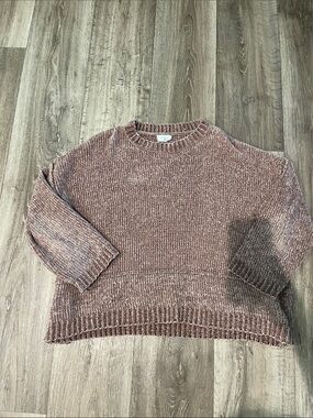 Sage Chenille Crewneck Sweater - Rose Taupe